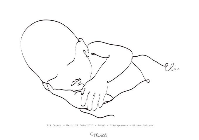 Illustration bébé A4